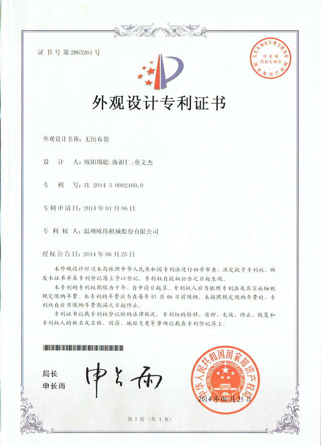 立體袋外觀設(shè)計(jì)專(zhuān)利